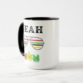 Yeah Mon Reggae farbige Sonnenbrille Kaffeekaffee  Tasse (Vorderseite Links)