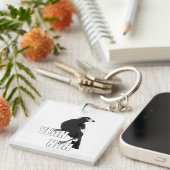 Yeah Nah lustige australische Slang Magpie Schlüss Schlüsselanhänger (Vorderseite rechts)