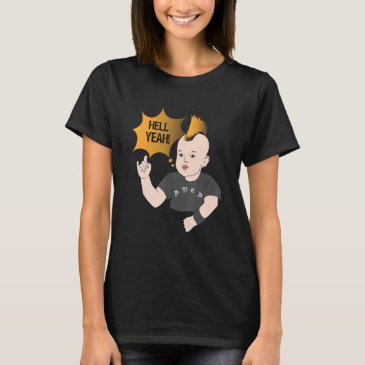 Yeah Punk Baby Heavy Metal T-Shirt (Vorderseite)