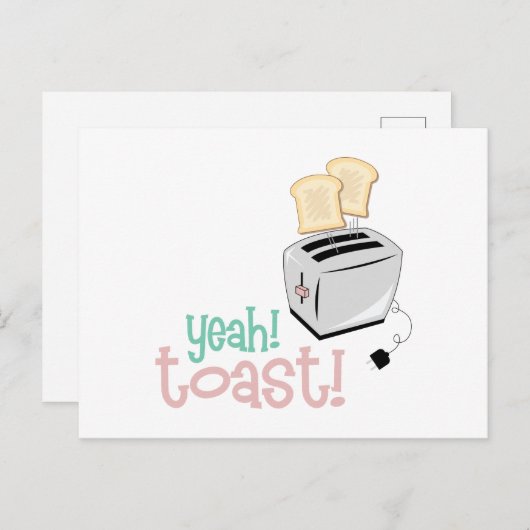 Yeah Toast Postkarte (Vorne/Hinten)