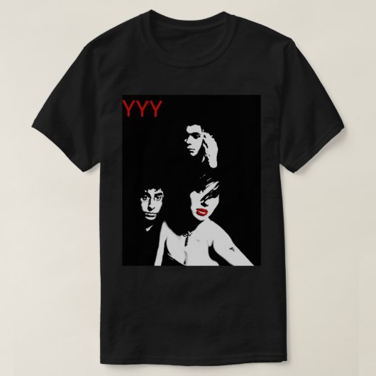 Yeah Yeah Yeahs in Black and White Classic T - Shi T-Shirt (Design vorne)