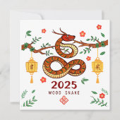 Year 2025 Wood Snake. Chinese horoscope (Vorderseite)