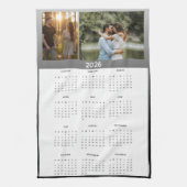 Year 2026 Custom Photo Calendar Kitchen Towel Geschirrtuch (Vertikal)