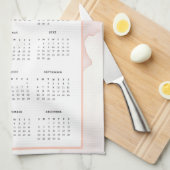 Year 2026 Custom Photo Calendar Kitchen Towel Geschirrtuch (Viertel Falte)
