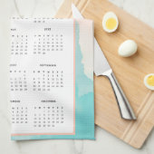 Year 2026 Custom Photo Calendar Kitchen Towel Geschirrtuch (Viertel Falte)
