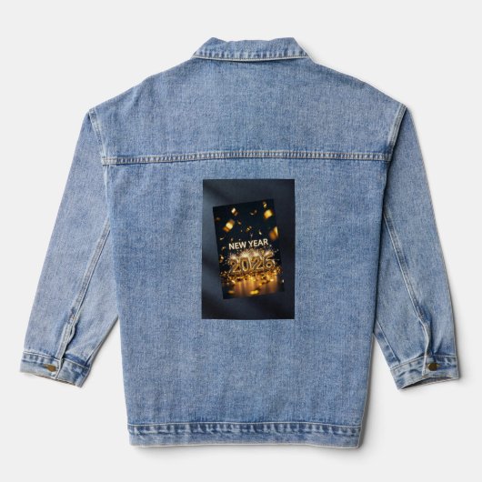 Year 2026 Denim Jacket - Custom Celebration Jeansjacke (Rückseite)