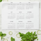 Year 2026 Photo Calendar with Foliage Geschirrtuch (Gefaltet)