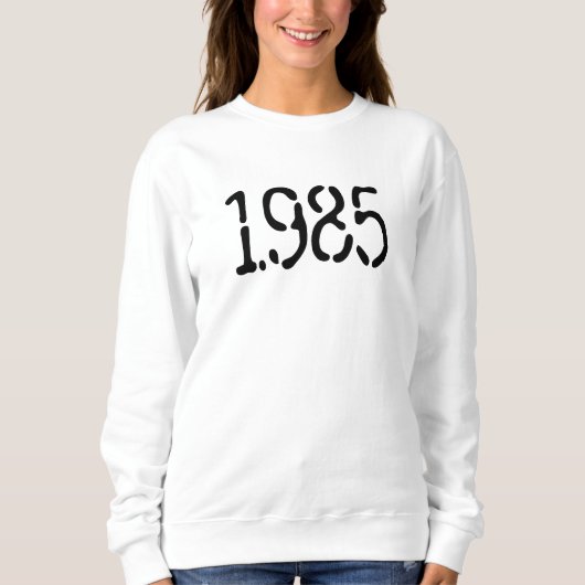 Year Birthday | Custom Ink Bleed Effect Typography Sweatshirt (Vorderseite)