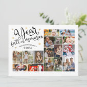Year Full of Memories Photo Collage Year In Review (Stehend Vorderseite)