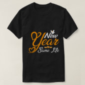 "Year" Golden Script Heart Typography T-Shirt (Design vorne)
