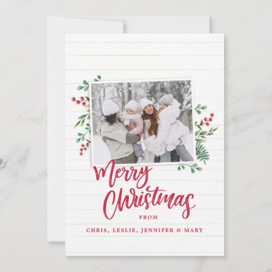 Year in Review Christmas Card Monthly Photos Einladung (Rückseite)