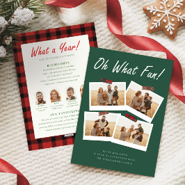 Year in Review Family Photo Collage Christmas Feiertagskarte