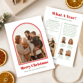 Year In Review What A Year Arch Photo Christmas Feiertagskarte