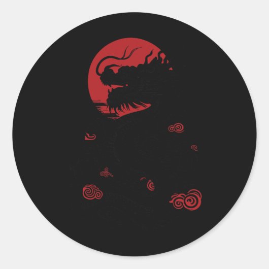 Year Of Dragon Chinese New Year 2024  Runder Aufkleber (Vorderseite)