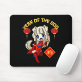 Year Of The Dog Chinese Zodiac Lunar New Year Anim Mousepad (Mit Mouse)