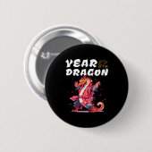 Year Of The Dragon Funny Dragons Chinese Zodiac Si Button (Vorne & Hinten)