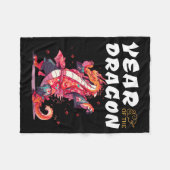 Year Of The Dragon Funny Dragons Chinese Zodiac Si Fleecedecke (Vorderseite (Horizontal))