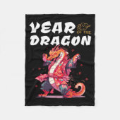 Year Of The Dragon Funny Dragons Chinese Zodiac Si Fleecedecke (Vorderseite)