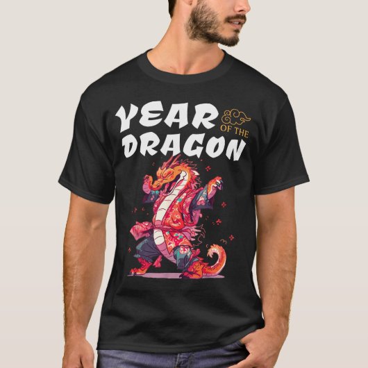 Year Of The Dragon Funny Dragons Chinese Zodiac Si T-Shirt (Vorderseite)