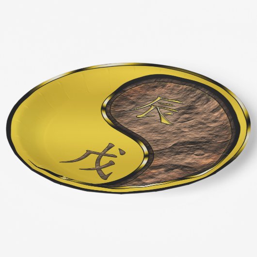 Year of the Earth Dragon Pappteller (Schrägansicht)