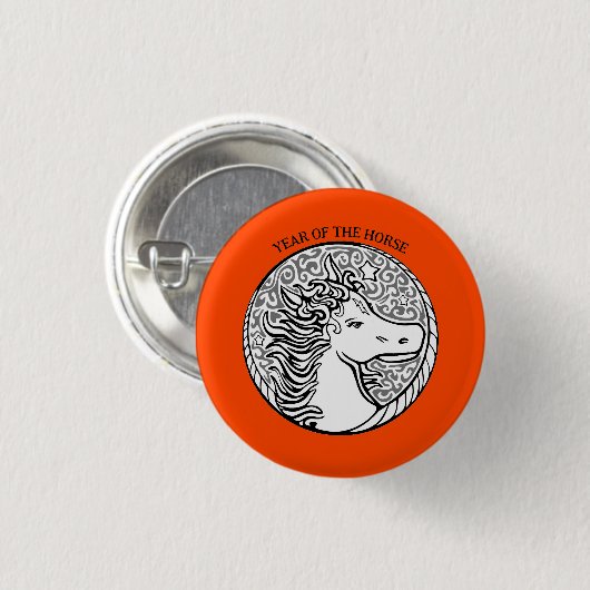Year of the Fiery Horse Button (Vorne & Hinten)