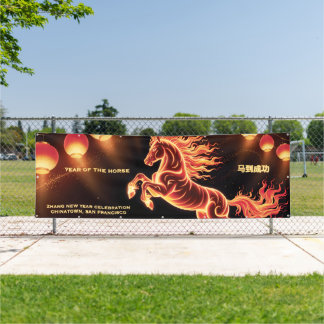 Year of the Fire Horse Chinese Celebration Street  Banner