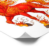 Year Of The Fire Horse Chinese New Year 2026 Zodia Poster (Ecke)