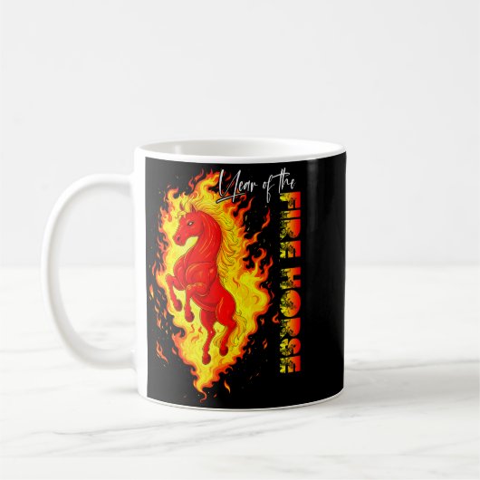 Year Of The Fire Horse Happy Chinese Lunar New Yea Kaffeetasse (Links)