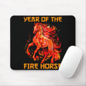 Year Of The Fire Horse Happy Chinese Lunar New Yea Mousepad (Mit Mouse)
