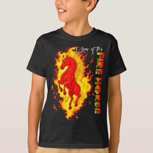 Year Of The Fire Horse Happy Chinese Lunar New Yea T-Shirt (Vorderseite)