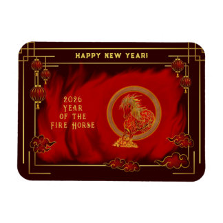 Year of the Fire Horse , Happy Lunar New Year Magnet
