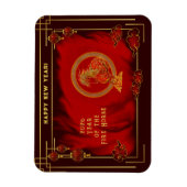 Year of the Fire Horse , Happy Lunar New Year Magnet (Vertikal)
