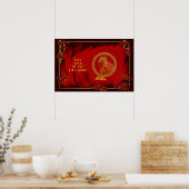 Year of the Fire Horse , Happy Lunar New Year Poster (Küche)