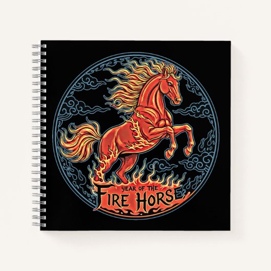Year of the Fire Horse Journal Notizblock (Vorderseite)