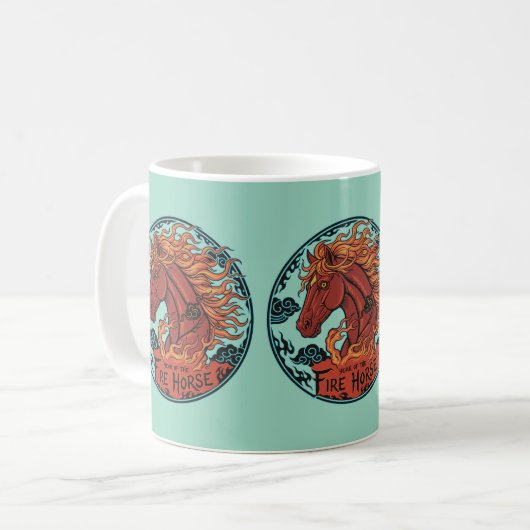 Year of the Fire Horse Notebook Design 2 Kaffeetasse (Vorderseite Links)