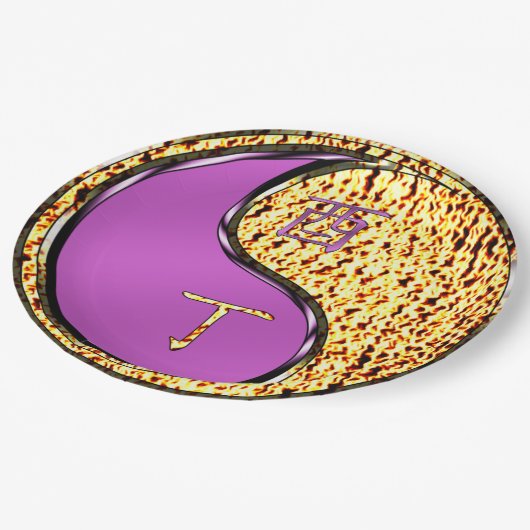 Year of the Fire Rooster Pappteller (Schrägansicht)