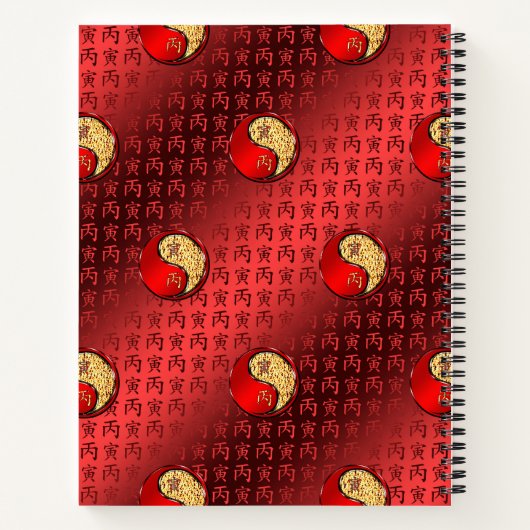 Year of the Fire Tiger Notizblock (Rückseite)