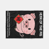 Year Of The G Chinese Zodiac Lunar New Year Fleecedecke (Vorderseite (Horizontal))