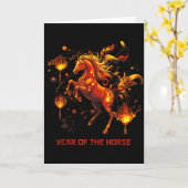 Year Of The Horse 2026 _3  Karte (Gelbe Blume)
