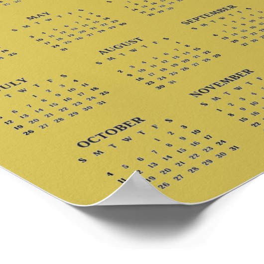 Year of the Horse 2026 Calendar Poster (Ecke)