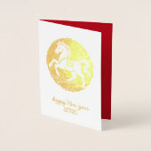 Year of the Horse 2026 Chinese New Year Folienkarte (Vorderseite)