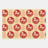 Year of the Horse 2026 Chinese New Year Geschenkpapier Set (Vorderseite 2)