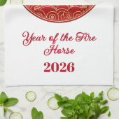 Year of the Horse 2026 Chinese New Year  Geschirrtuch (Gefaltet)