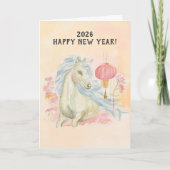 Year of the Horse 2026 Chinese New Year Karte (Vorderseite)