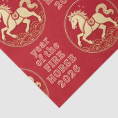 Year of the Horse 2026 Chinese New Year  Seidenpapier (Detail)