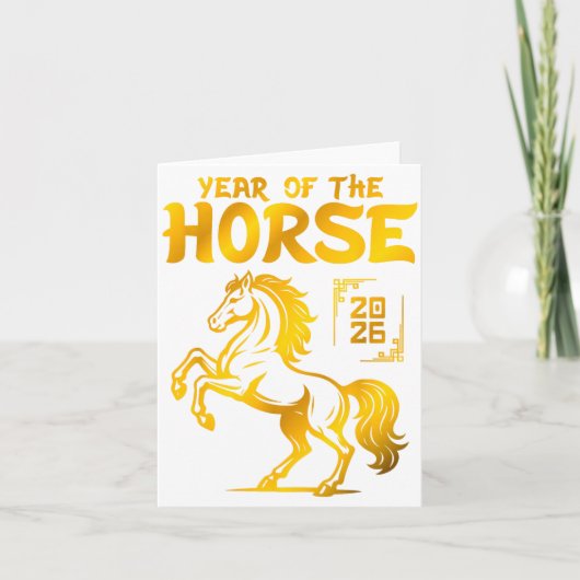 Year Of The Horse 2026 Chinese Ty Art Style China Karte (Vorderseite)
