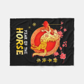 Year Of The Horse 2026 Decoration Chinese New Year Fleecedecke (Vorderseite (Horizontal))