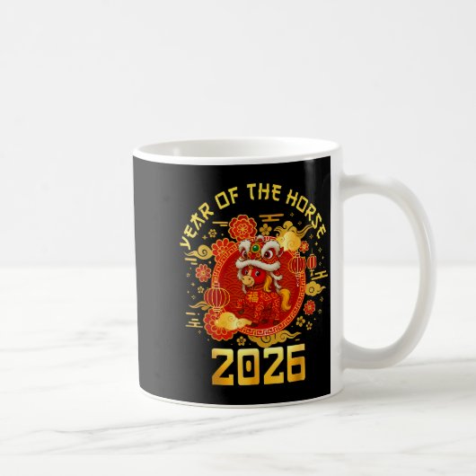 Year Of The Horse 2026 Family Matching Mens Womens Kaffeetasse (Rechts)