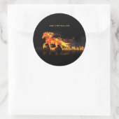 Year of the Horse 2026 (Fire Horse) Runder Aufkleber (Tasche)