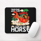 Year Of The Horse 2026 Happy Chinese Lunar New Yea Mousepad (Mit Mouse)
